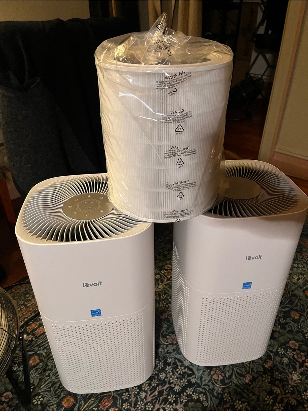White True HEPA Replacement Filter and Air Purifier Bundle